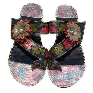 L’Artiste Spring Step Vardi Slide Sandals Toe Loop size 9 (40)